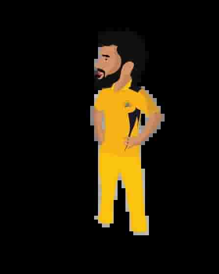 MS Dhoni cartoon image