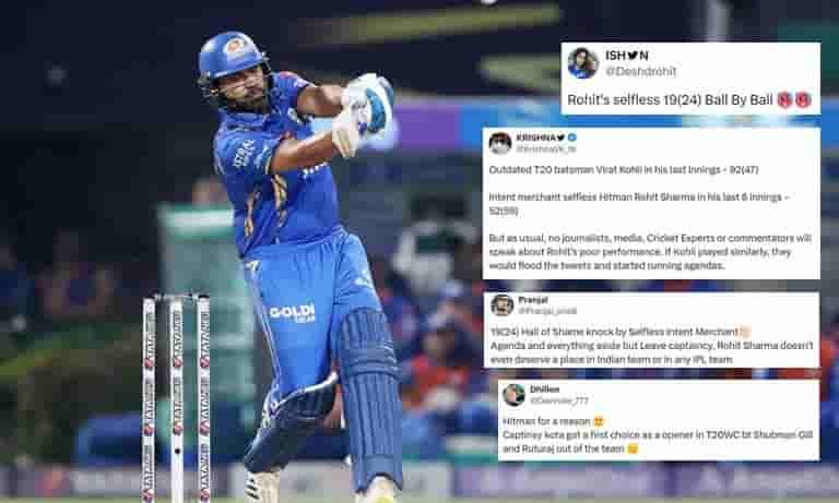 Rohit Sharma faces harsh criticism for his sluggish knock against KKR