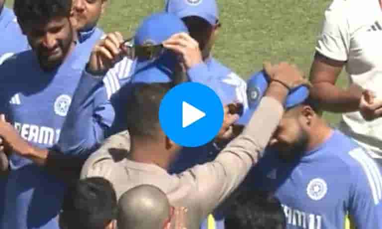 Watch Riyan Parag get emotional as he receives his debut India cap from his father