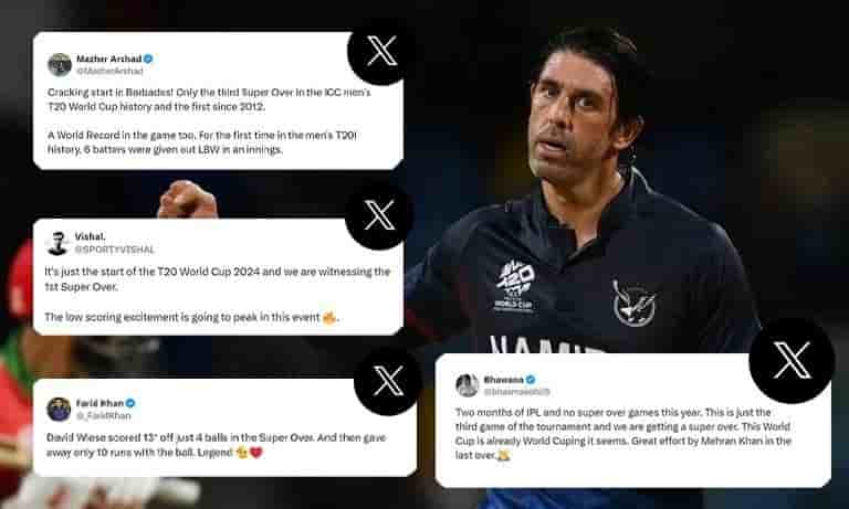 Namibia vs Oman: First Super Over of T20 World Cup 2024; Fans react