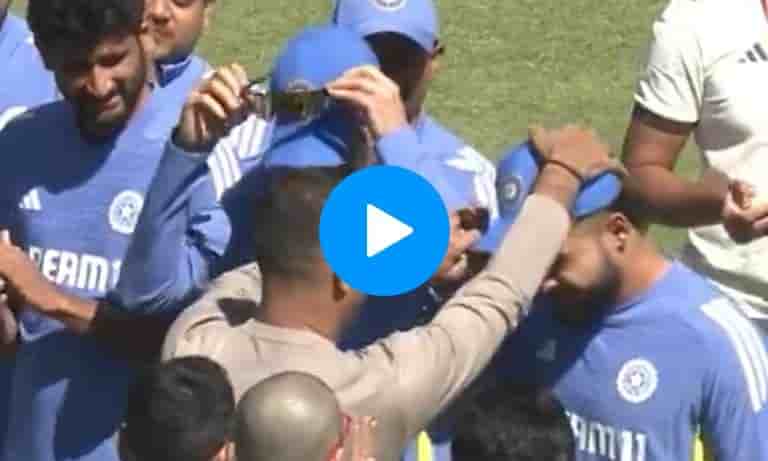 Watch Riyan Parag get emotional as he receives his debut India cap from his father
