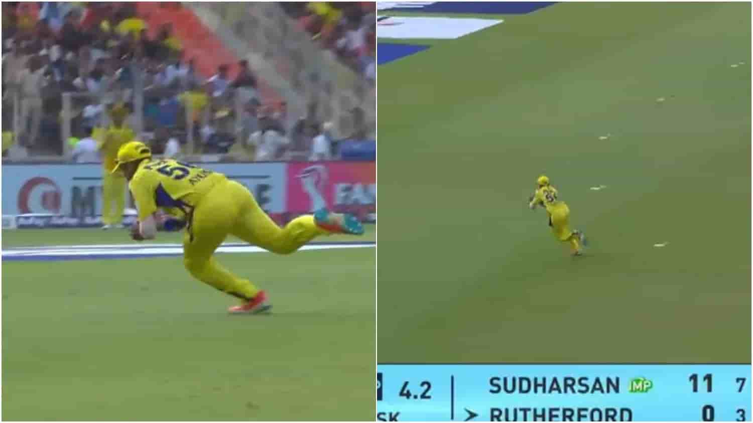Ayush Mhatre catch 