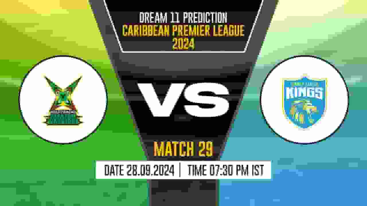 CPL 2024: GAW vs SLK Dream11 Prediction, Guyana Amazon Warriors vs Saint Lucia Kings, 29th Match