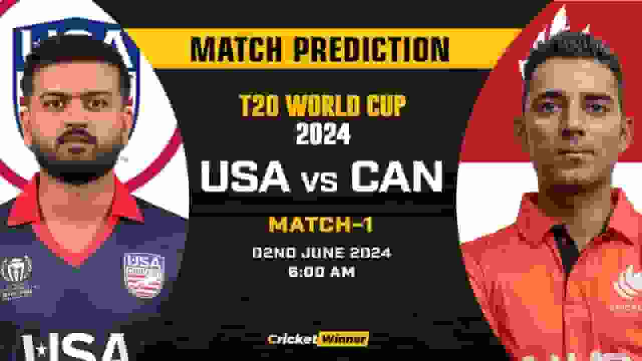 T20 World Cup: 1st Match, USA vs CAN Today Match Prediction - Who will win today's match Between USA and Canada