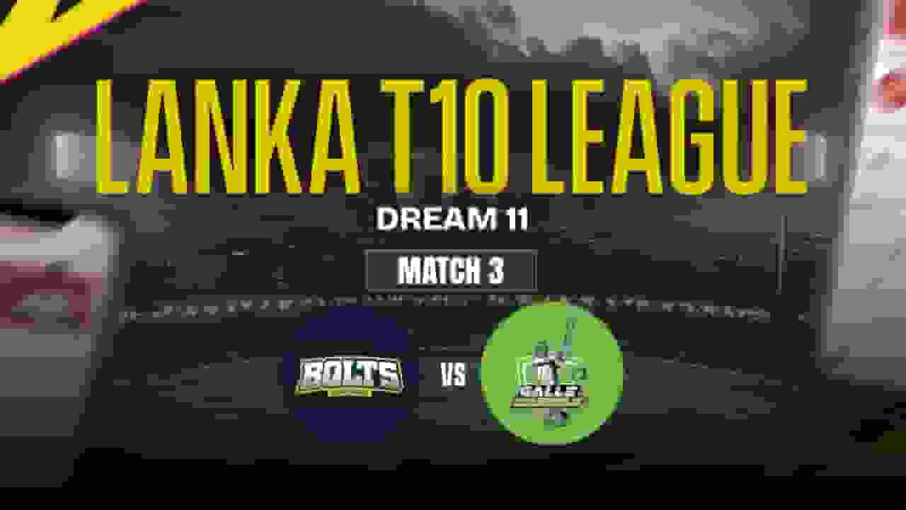 KB vs GM Dream11 Prediction, Kandy Bolts vs Galle Marvels, 3rd Match