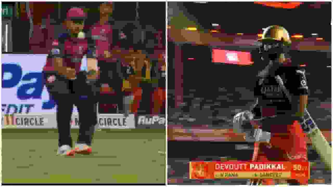 Nitish Rana Devdutt Padikkal catch