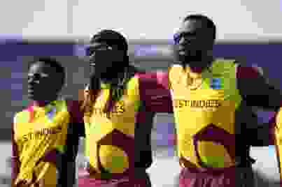 Chris Gayle, Kieron Pollard and Dwayne Bravo