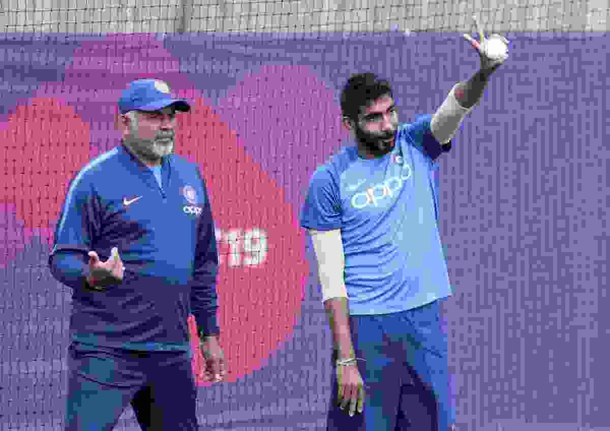 Bharat Arun and Jasprit Bumrah 