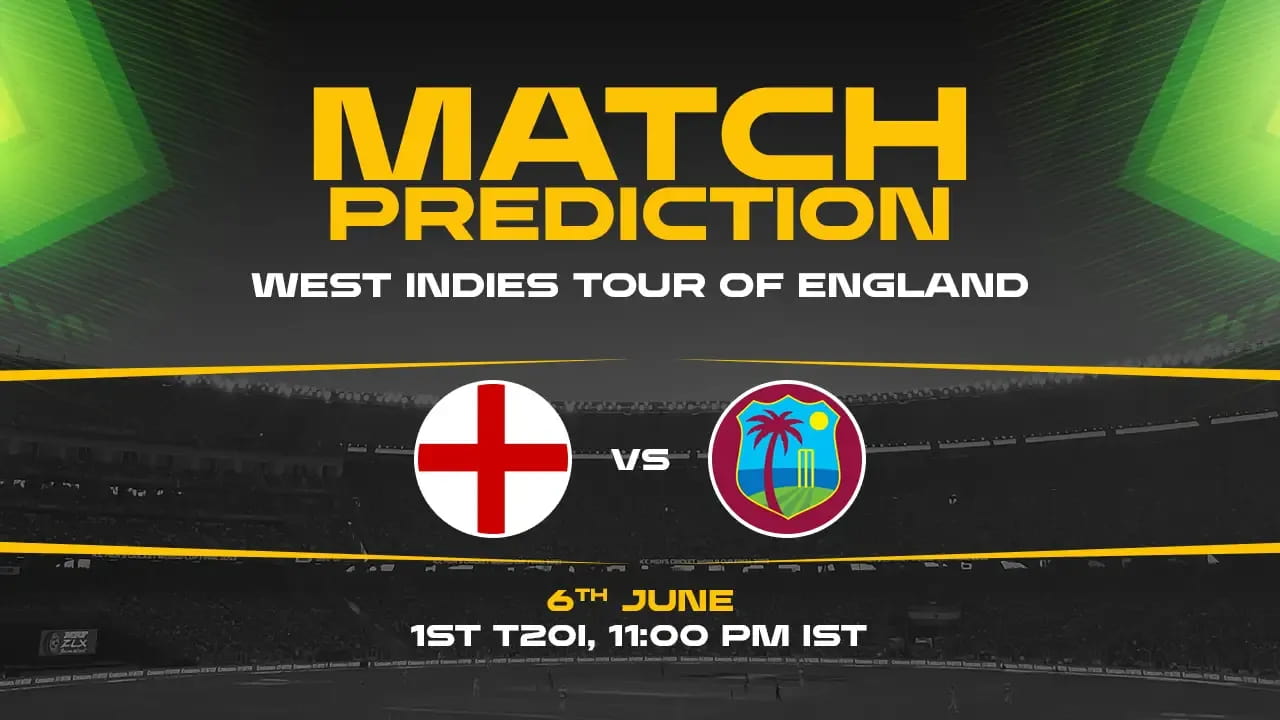 ENG vs WI Today Match Prediction – Who Will Win 1st T20I, Preview & Analysis
